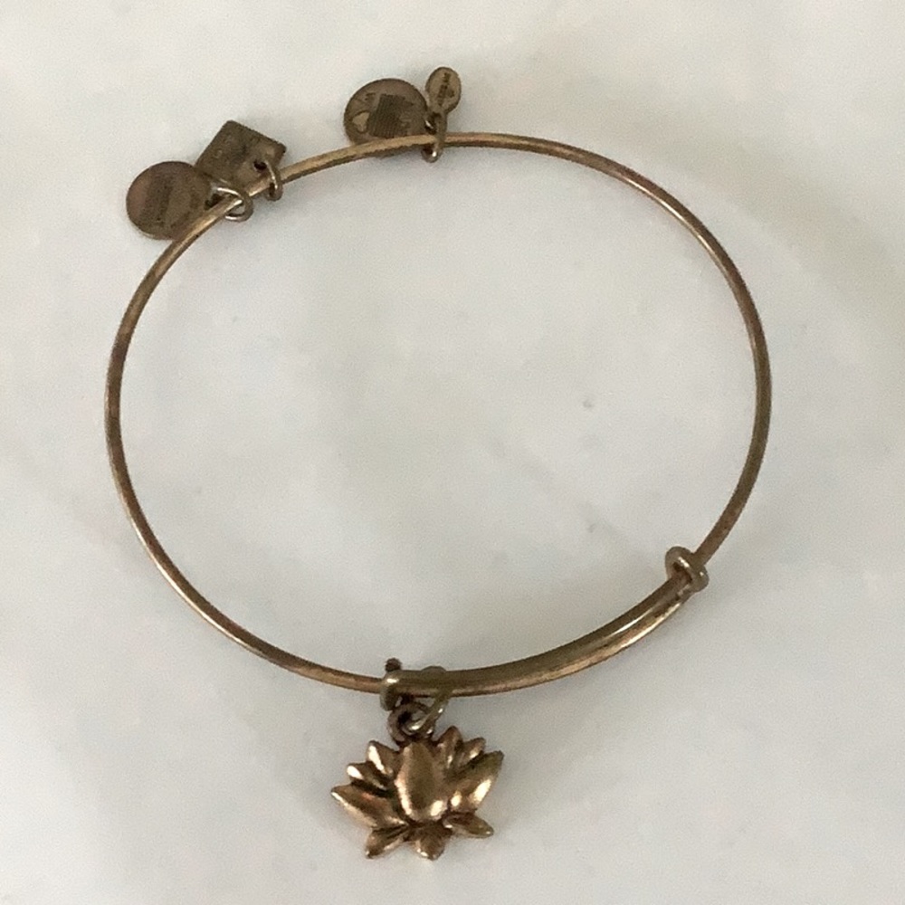 Alex and Ani bracelet with Lotus flower charm